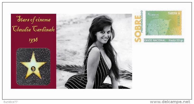 Spain 2013 - Stars Of The Cinema History - Claudia Cardinale Special Prepaid Cover - Cinema