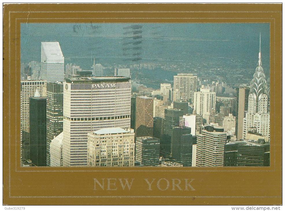 UNITED STATES  1990 –POSTCARD – NEW YORK : “MANHATTAN SKYLINE SEEN FROM EMPIRE STATE BUILDING”  ADDR TO SWITZERLAND W 1 - Mehransichten, Panoramakarten