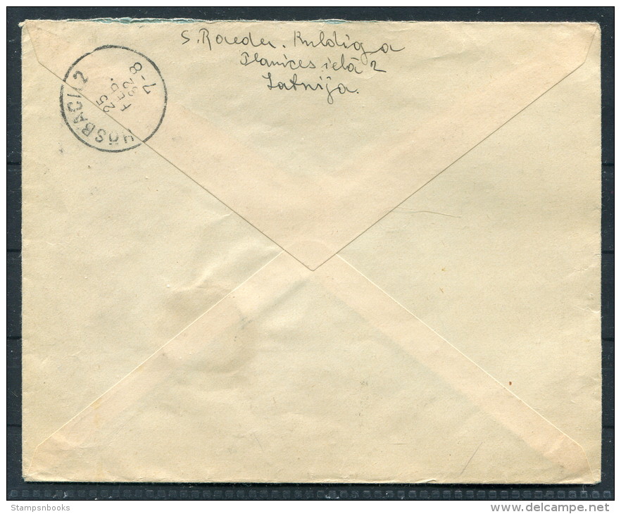 1932 Latvia Registered Cover Kuldiga - Hosbach, Germany - Latvia