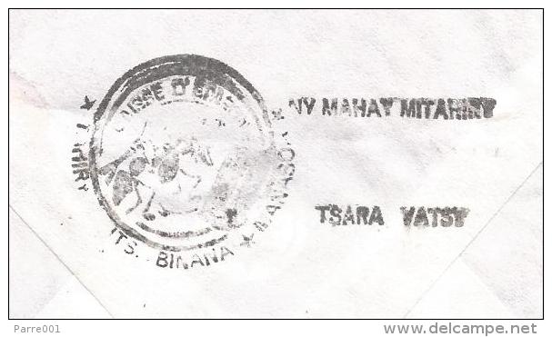 Madagascar 1985 Tamatave Pigeon Dove Peace Children Cover Special Handstamp Backside - Madagaskar (1960-...)