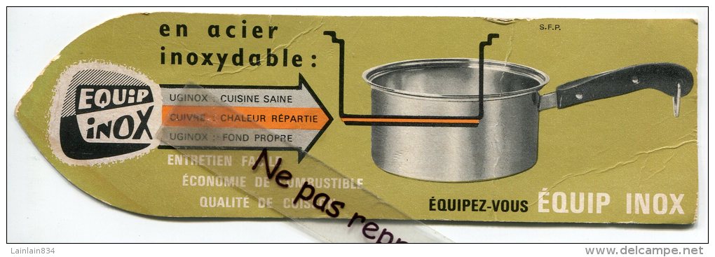 Marque Pages  - EQUIP INOX, La Casserole Inox, Craquelures, Scans. - Marque-Pages