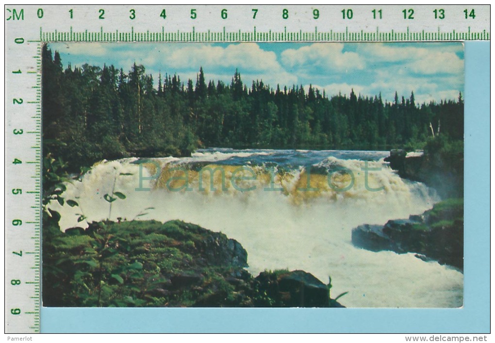 Manitoba Canada ( Spectacular Pisew Falls 50 Miles South Thompson ) Cpm Post Card Carte Postale 2 Scans - Thompson