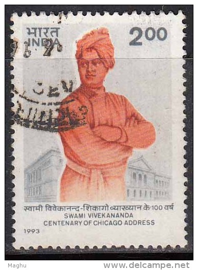 India Used 1993, Parliament Of Religion Address By Swami Vivekananda,  Chicago, United States(image Sample) - Used Stamps