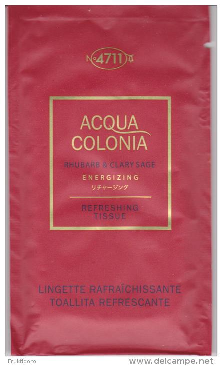 Perfume - Acqua Colonia - 4711 - Rhubarb & Clary Sage - Refreshing Tissue - Echantillons (tubes Sur Carte)