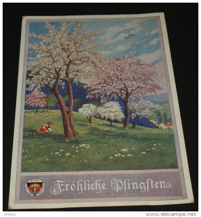 Ansichtskarte Baum Blühend  Pfingsten Deutscher Schul Verein   Gelaufen 1913  #AK4958 - Pentecôte