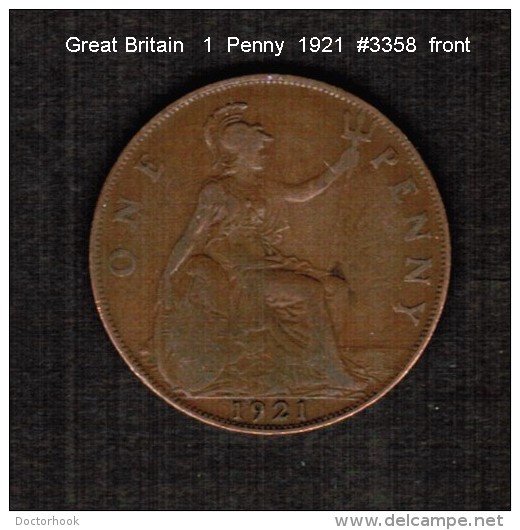 GREAT BRITAIN    1  PENNY   1921  (KM # 810) - D. 1 Penny