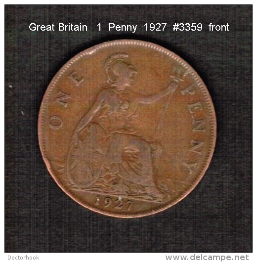 GREAT BRITAIN    1  PENNY   1927  (KM # 838) - D. 1 Penny