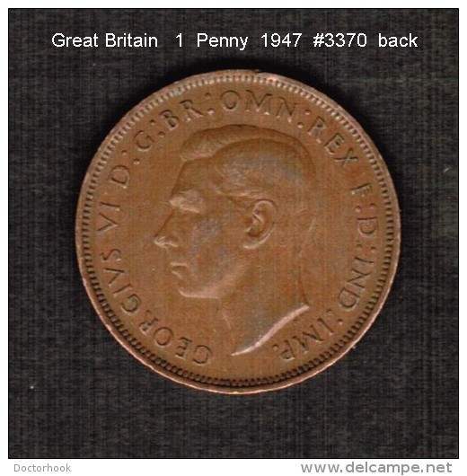 GREAT BRITAIN    1  PENNY   1947  (KM # 845) - D. 1 Penny