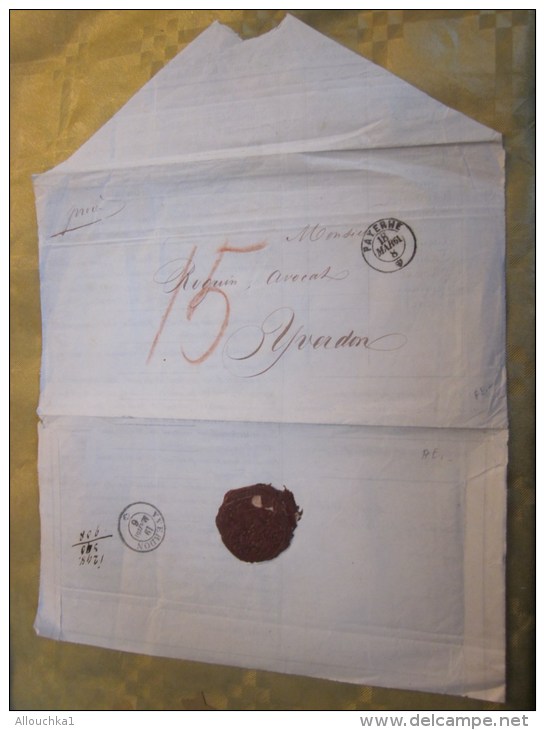 RARE 19 mars 1861 Lettre connaissement bill of lading Bateau vapeur-Payerne Suisse Helvetia pr Yverdon cachet cire