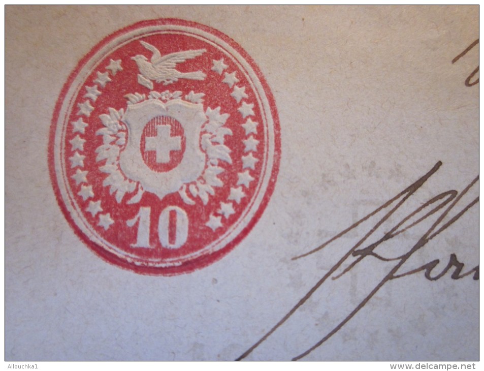 Entier Postal Suisse 30/9/1875 Lettre De Basel - Bale Suisse Helvetia Pr Lenzburg Aargau --entiers Postaux Timb Relief - Interi Postali