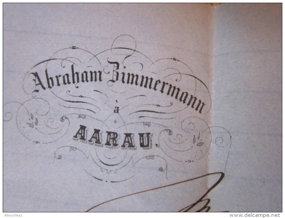 8 Sep 1858 Lettre (mignonnette)+ Courrier De Abraham Zimmerman Aarau Suisse Helvetia-Cachet à Date Verso Locle Neuchâtel - Lettres & Documents