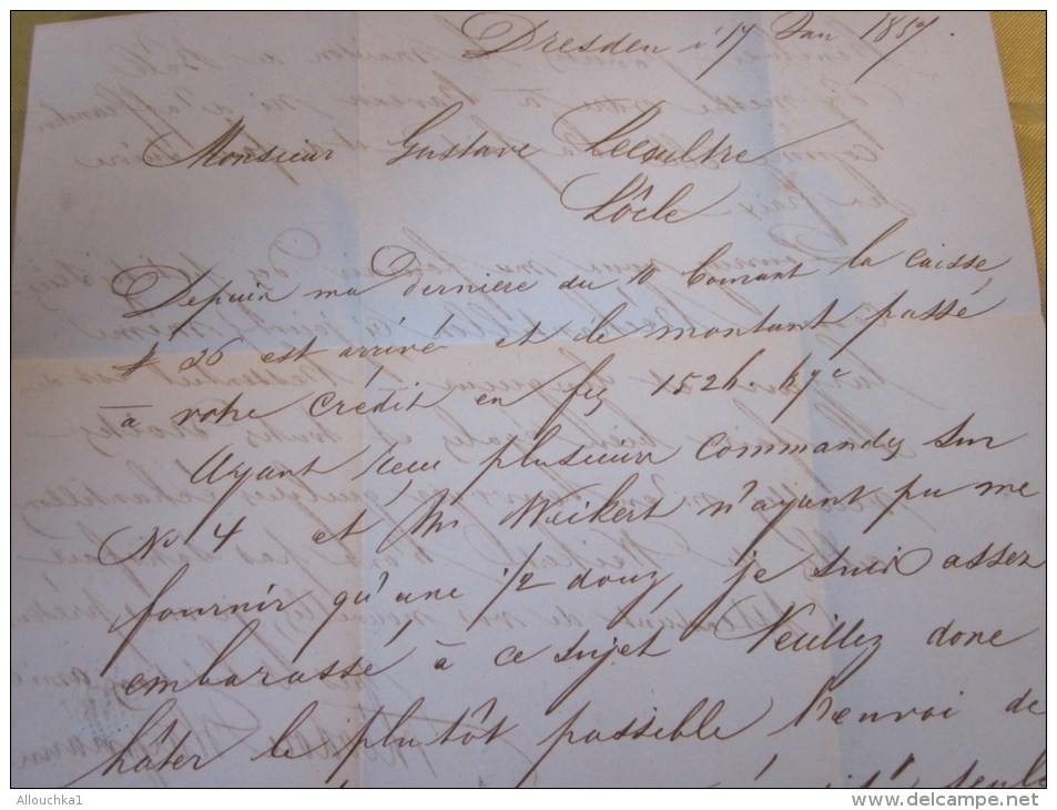 19 jan 1857 Lettre(mignonnette)+Courr ier Basel Bale briefexpédition Suisse Helvetia-Pr Lamineur à LOCLE /Neuchâtel(Taxe