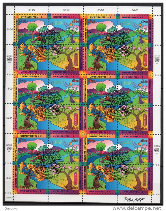 Nations Unies (Vienne) - 1997 - Yvert N° 246 à 249 - Sommet Planète Terre, Feuille Entière - Gebraucht