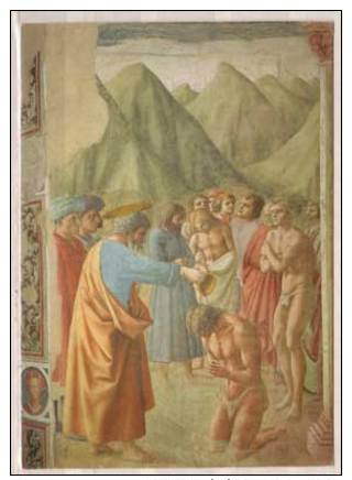 Firenze , Chiesa Del Carmine , Masaccio , Battesimo Dei Neofiti - Kirchen U. Kathedralen