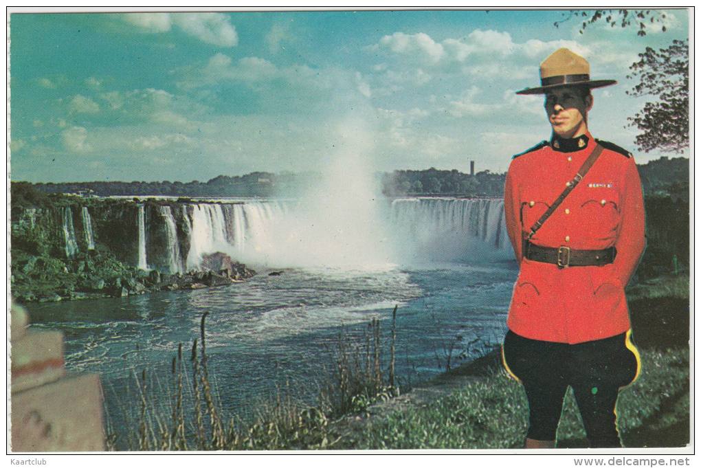 R.C.M. POLICE With Horseshoe Falls, Niagara Falls, Ontario - ROYAL CANADIAN MOUNTED POLICE - Canada - Politie-Rijkswacht