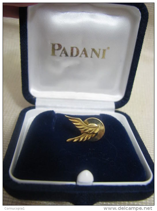 \""Wings\" Original PADANI 18k Gold Tie Tack Pin Israel - Otros & Sin Clasificación