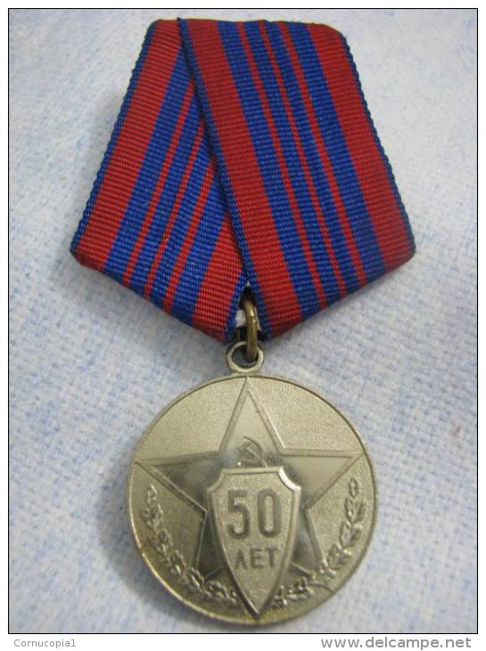 1967 Soviet Police 50 Years Medal Original - Police & Gendarmerie
