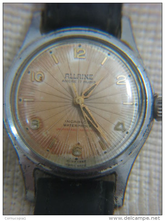 Vintage Swiss ALLAINE 17 Jewels Men´s Watch - Antike Uhren