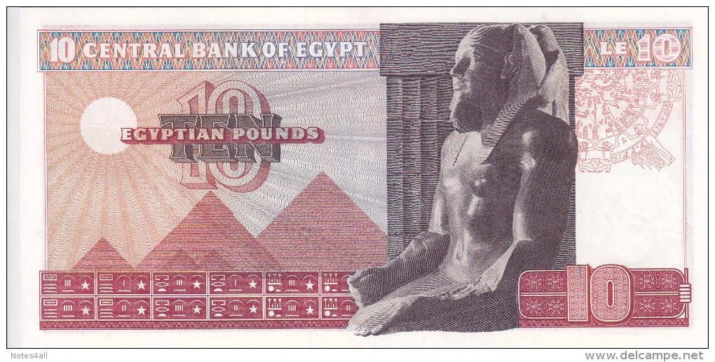 EGYPT 10 EGP 1972 P-46 Sig/ZENDO #14 UNC */* - Egypte