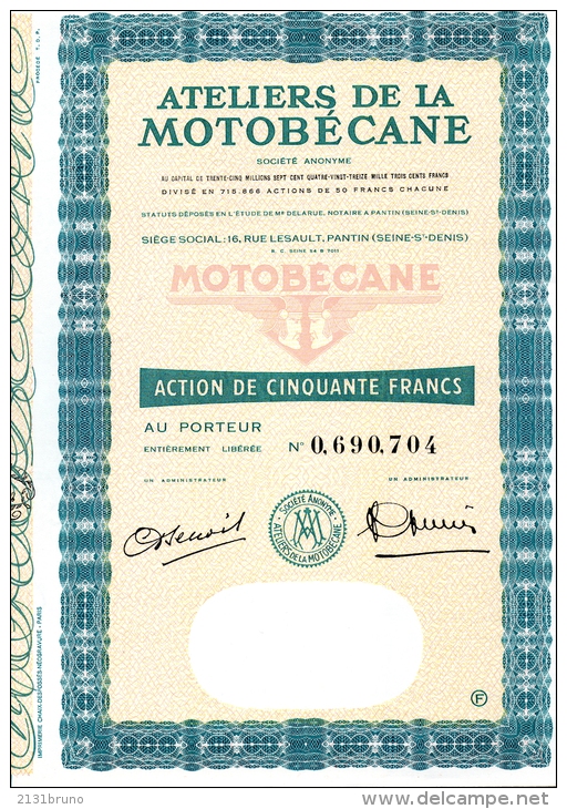 ACTION MOTOBECANE - M - O