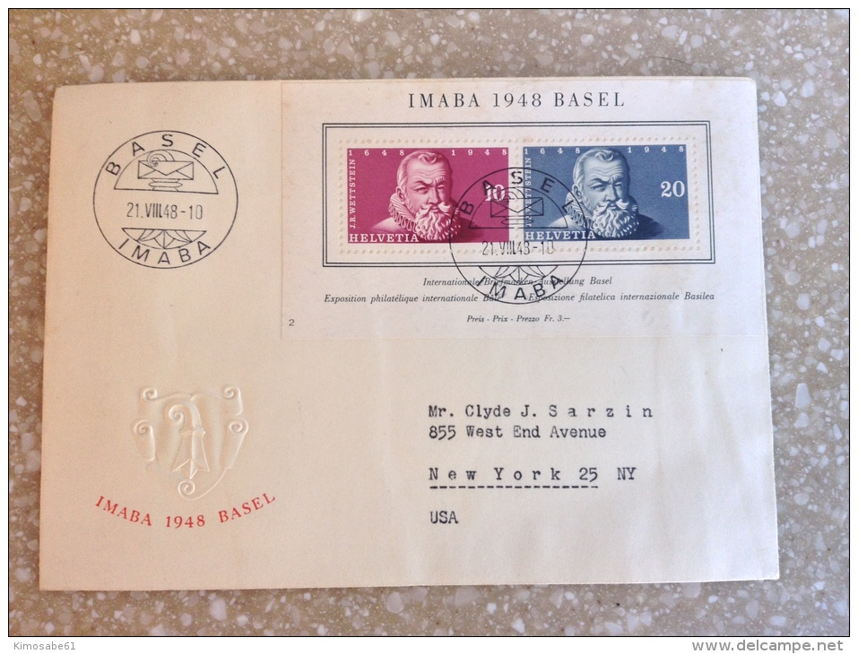 Switzerland, IMABA BASEL 1948  Event Cover - Lettres & Documents