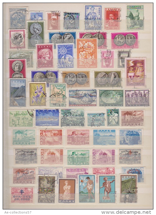 GRECE  //  Lot De 56  Timbres Anciens - Collections