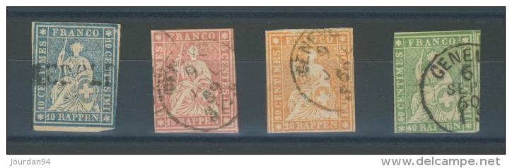 SUISSE     N°   27   /    30 - Used Stamps