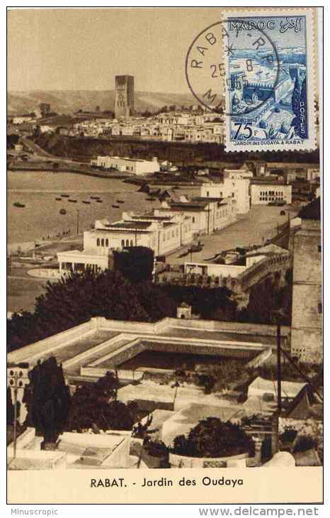 CM Maroc - Rabat - Jardin Des Oudaya - 1955 - Autres & Non Classés
