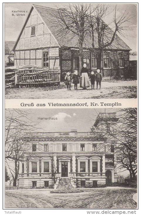 Vietmannsdorf Kr Templin Kaufhaus Von B. Ulrich Herrenhaus TOP-Erhaltung Ungelaufen - Templin