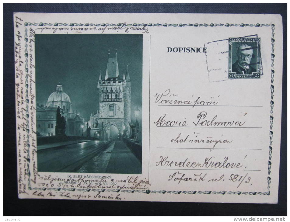 GANZSACHE CSR 1932 IX Slet   //  D*10319 - Cartes Postales