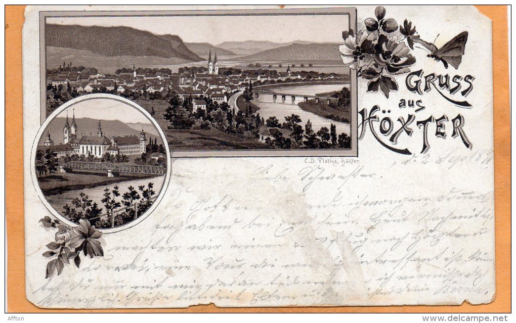 Gruss Aus Hoxter 1897 Postcard - Höxter