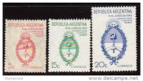 Argentina Scott 509-10, 511 Mint NH VF---------* - Unused Stamps