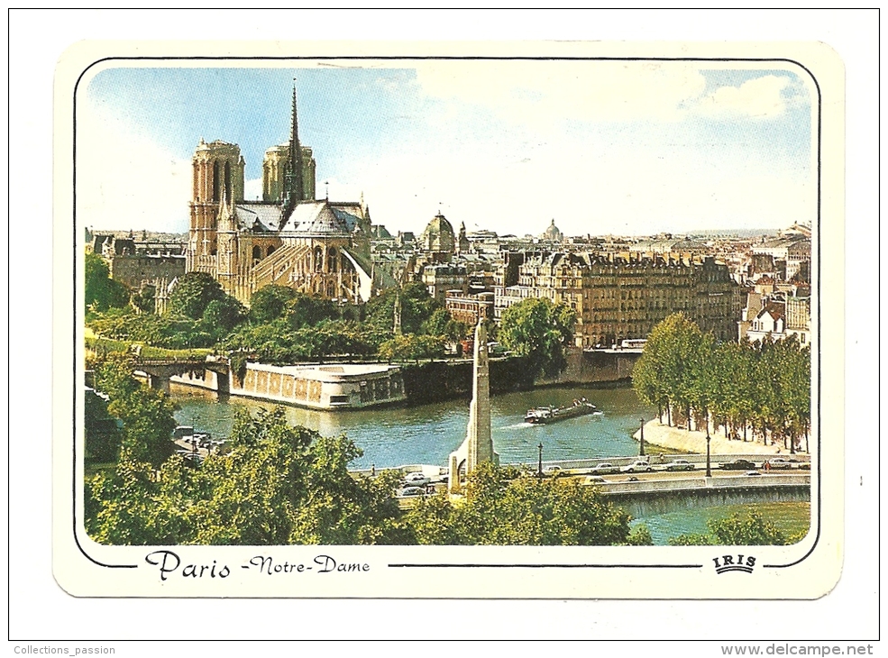 Cp, 75, Paris, Notre-Dame, écrite - Notre Dame De Paris