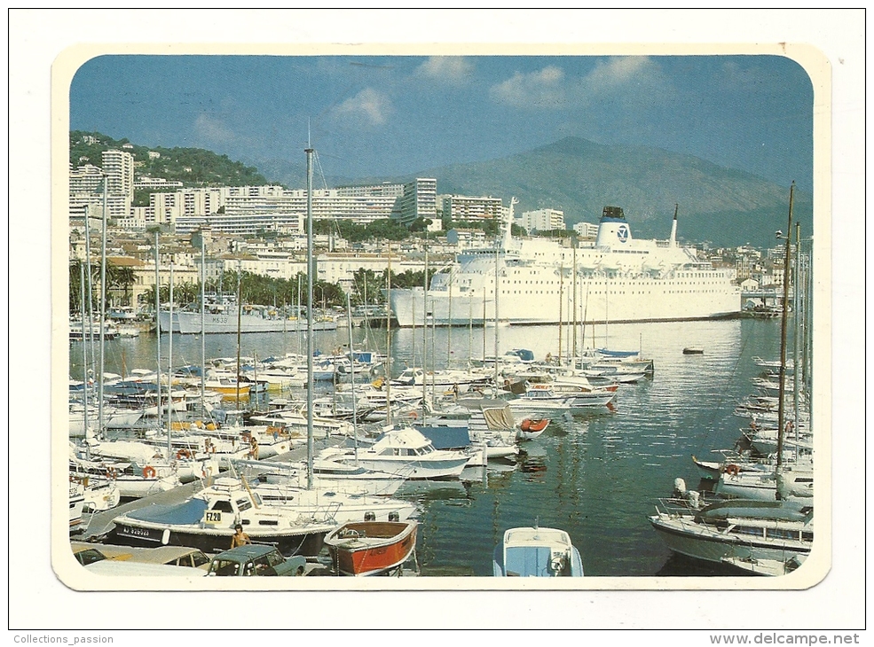 Cp, 20(2A), Ajaccio, Le Napoléon à Quai Et Le Port De Plaisance, écrite - Ajaccio