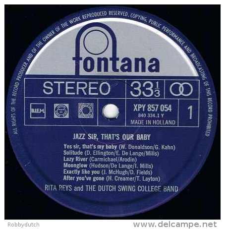 * LP *  RITA REYS &amp; DUTCH SWING COLLEGE BAND - JAZZ SIR, THAT'S OUR BABY (NL 1965) - Jazz