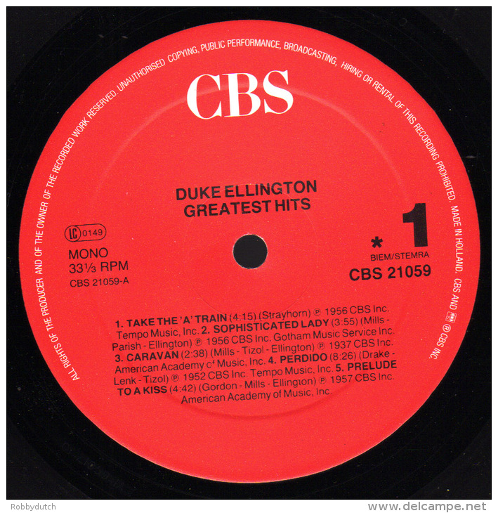 * LP *  DUKE ELLINGTON - GREATEST HITS (I LOVE JAZZ) (Holland 1983 EX!!!) - Jazz