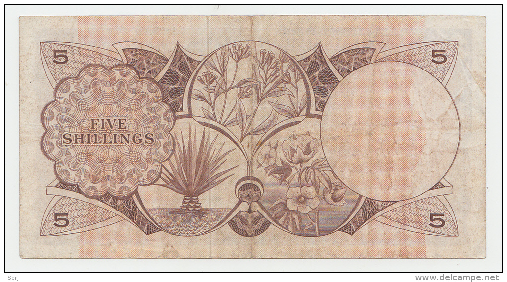 East Africa 5 Shillings 1964 VF CRISP Banknote P 45 - Otros – Africa