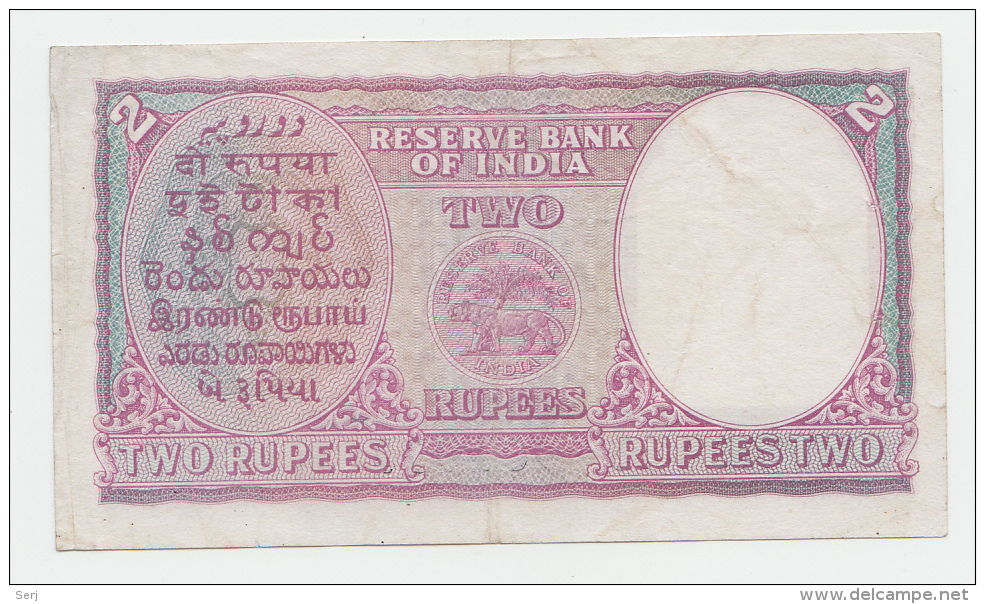 India 2 Rupees 1943 VF+ (2 Staple Holes) P 17b - Indien