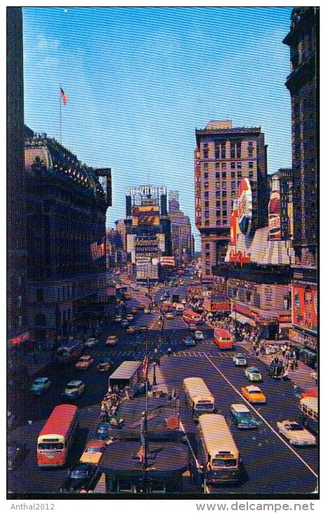 New York Times Square Bus Car Cinema Pepsi Cola Reclam Admiral Television Flag USA 60er - Transports