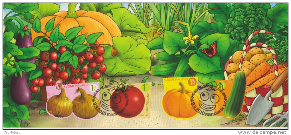 Finland Maximum Card Mi 2025 - 2528 Funny Vegetables Tomato - Onions - Pumpkin - Cucumber 2010 - Entiers Postaux