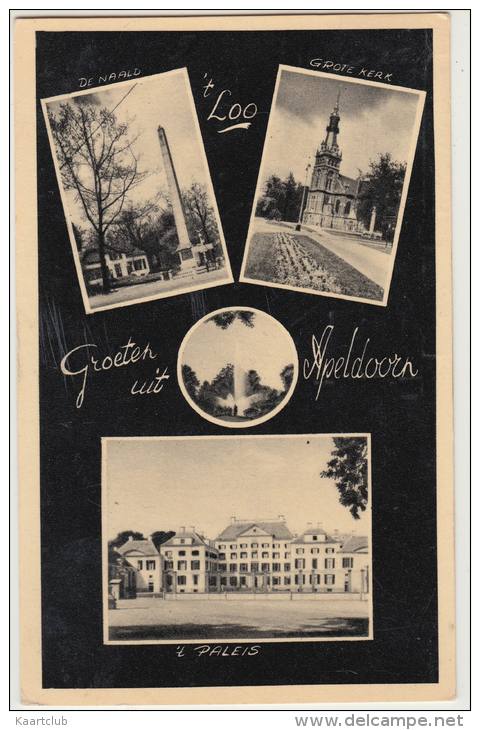 Apeldoorn - ´t Loo  - Groeten Uit Apeldoorn´ - 1956 - Mulltiview - Nederland/Holland - Apeldoorn