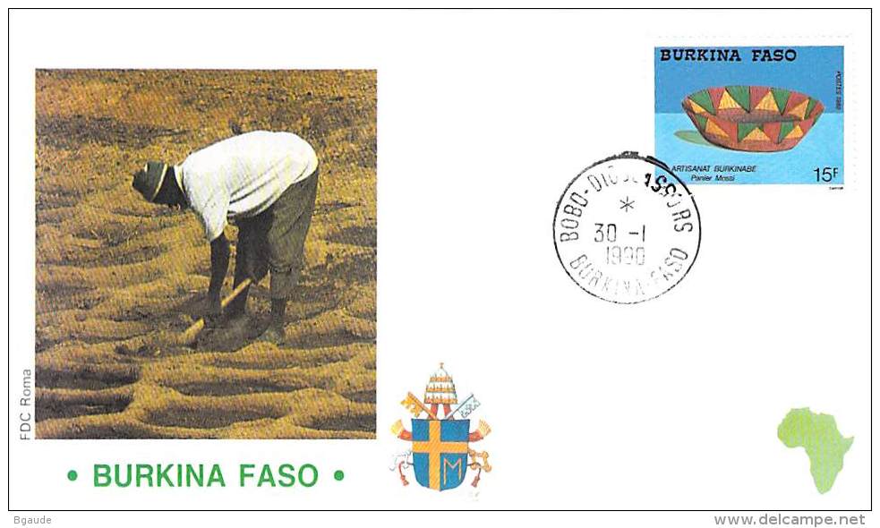 BURKINA FASO CATHOLIQUE VOYAGE  PAPE  JEAN PAUL II   Pope John Paul II Papst Johannes Paul II  PAPA Jonas Paulius II - Burkina Faso (1984-...)