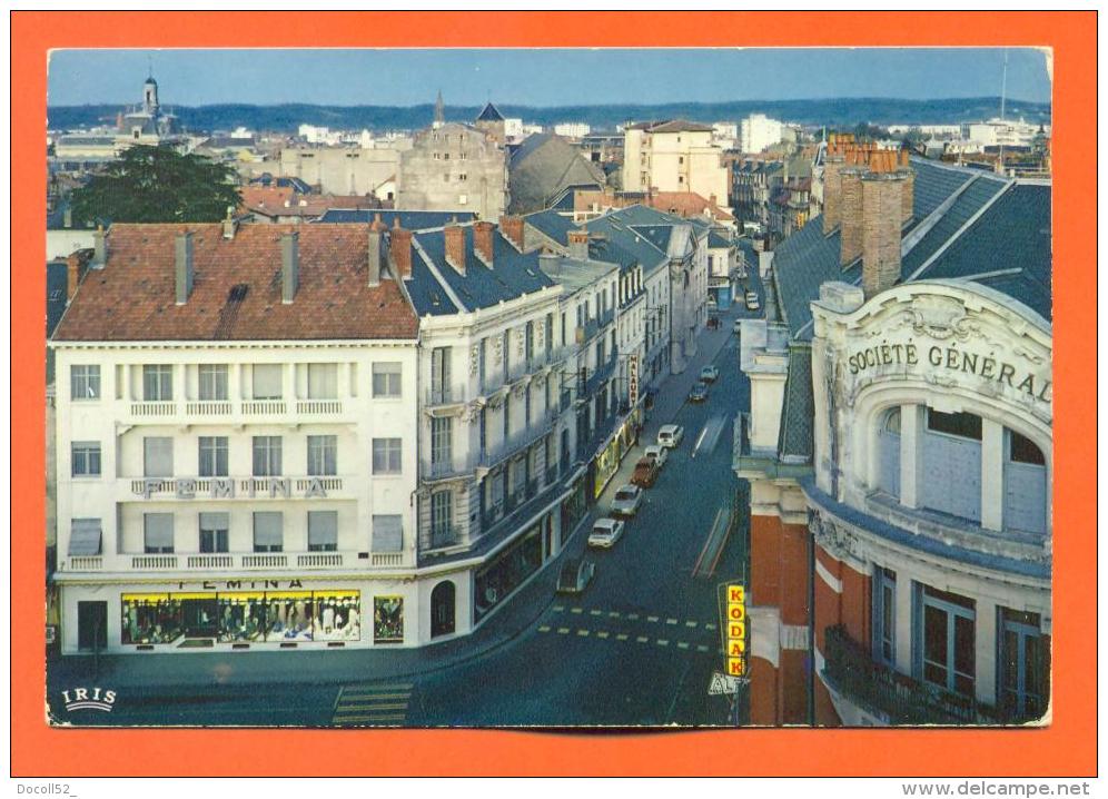 Dpt  65  Tarbes  "  Rue Marechal Foch  " Cpsm Gf - Banque Societe Generale - Tarbes