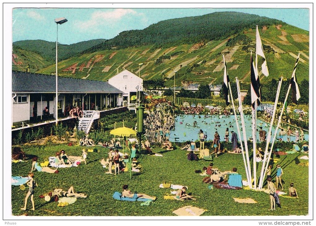 D4084  ZELL An Der MOSEL : Schwimmbad ( Swimming-pool, Piscine) - Zell