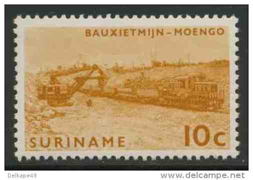 Suriname 1965 Mi 474 Sc 319 ** Bauxite Mine – Moengo / Bauxitgewinnung, Moengo - Opening Of Brokopondo Power Station - Mineralen