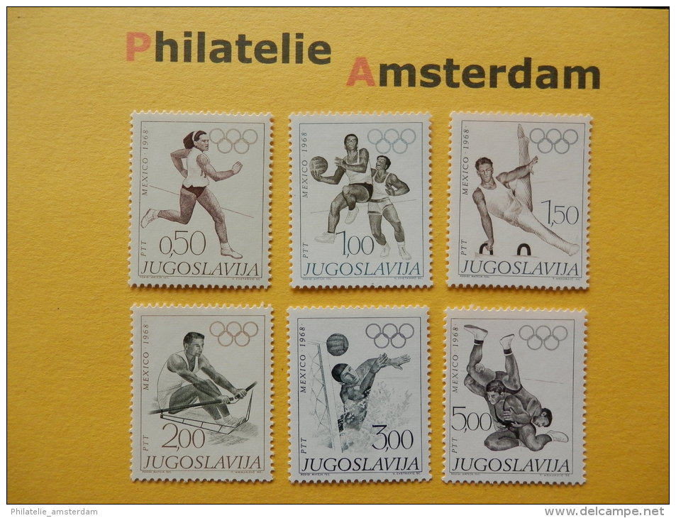 Yugoslavia 1968, OLYMPICS OLYMPIADE OLYMPIQUES / MEXICO: Mi 1290-95, ** - Estate 1968: Messico