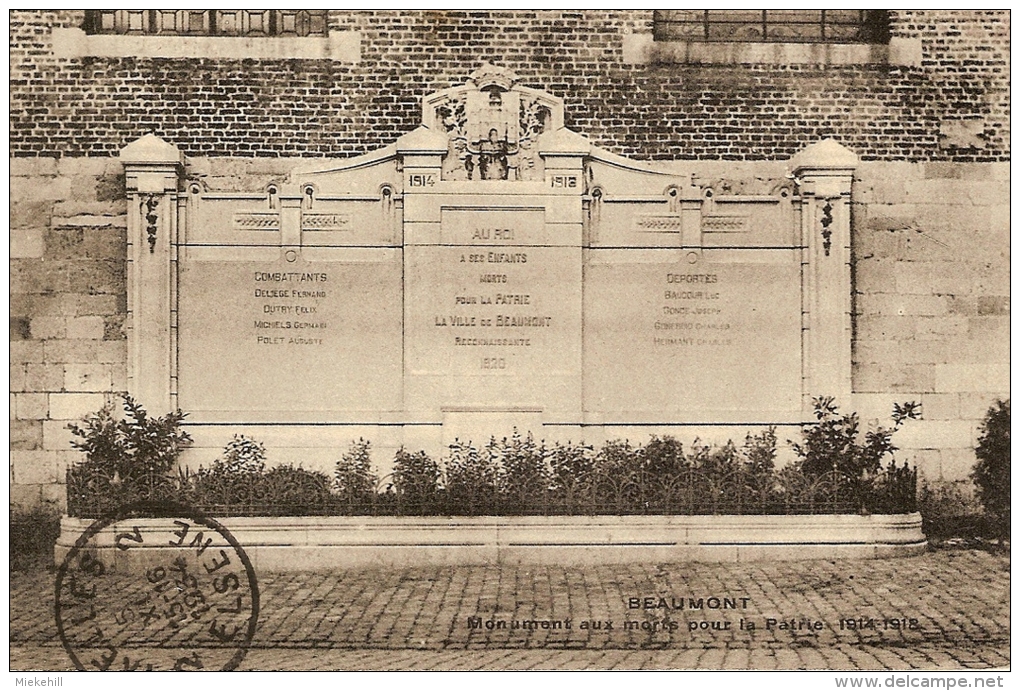 BEAUMONT-MONUMENT AUX MORTS GUERRE 1914/1918-taxe - Beaumont