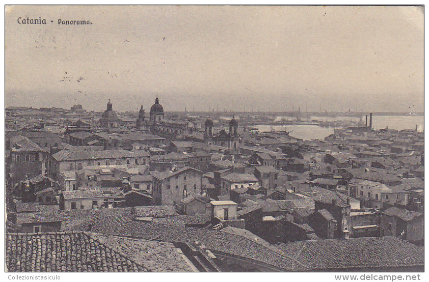 A-1091- Catania Panorama - F.p. Vg. 1924 - Catania