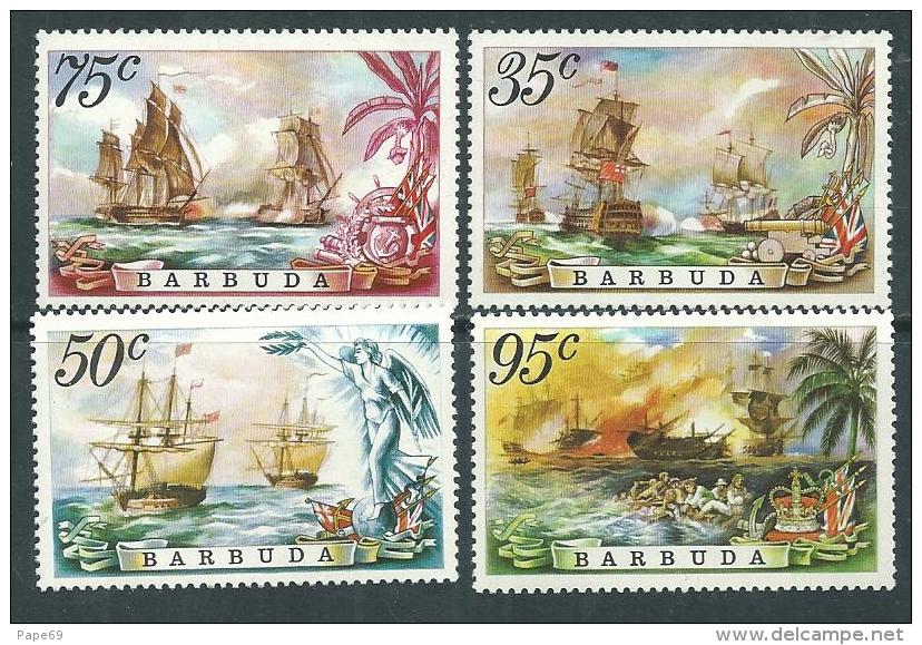 Barbuda N° 213 / 16  XX  Batailles Navales,  La Série Des 4  Valeurs Sans Charnière,  TB - Barbuda (...-1981)