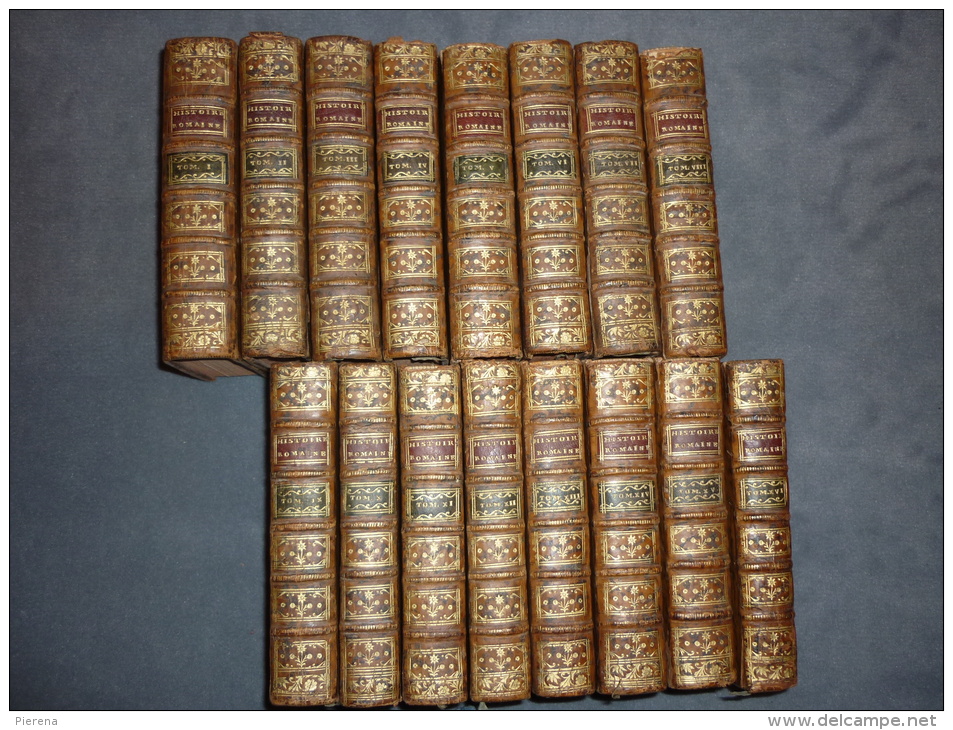 L 28 Histoire Romaine Par M. Rollin 16 Volumes Collection Complète De 1773 - 1701-1800
